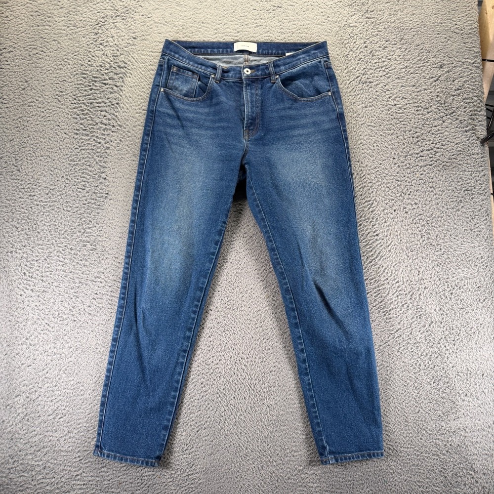 Sene Jeans Women's 32x30 Blue Cotton Denim Mom Faded Workwear Travel